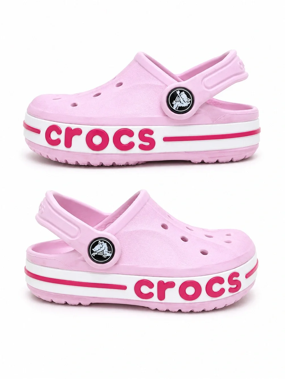 Crocs Kids Bayaband Clogs Pink Candy Pink Toddler Size C5